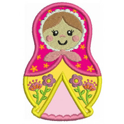 Stickmuster Matroschka Appli